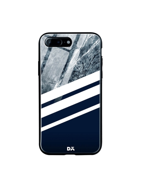 

DailyObjects Blue & White Printed iPhone 7 Plus Glass Case Cover