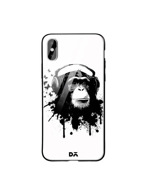 

DailyObjects Black & White iPhone XS Max Glass Case Cover