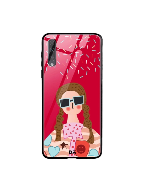 DailyObjects Multicoloured Printed Samsung Galaxy A70 Glass Case Cover, Multi