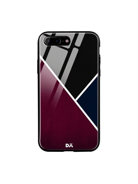 

DailyObjects Maroon & Black iPhone 7 Plus Glass Case Cover