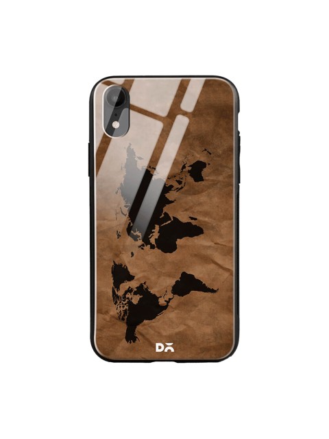 

DailyObjects Brown iPhone XR Glass Case Cover