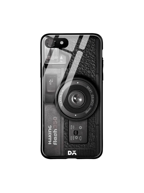 

DailyObjects Black iPhone 7 Glass Case Cover