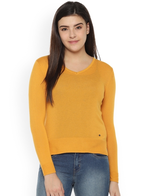 

Allen Solly Woman Yellow Solid Top