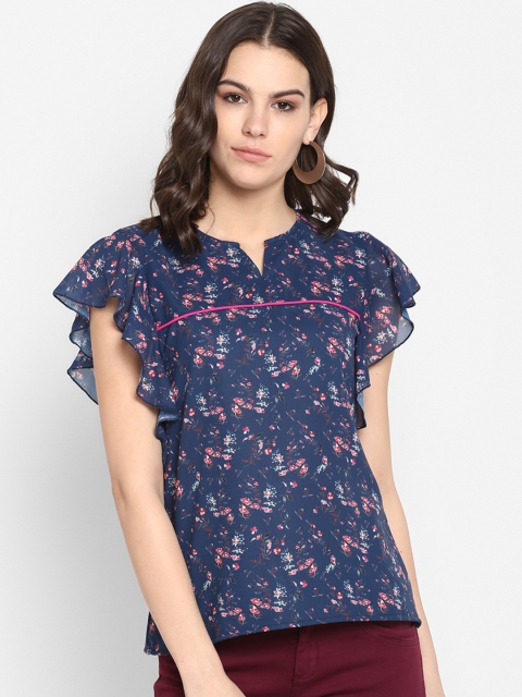 

Lady Stark Women Navy Blue Printed Top