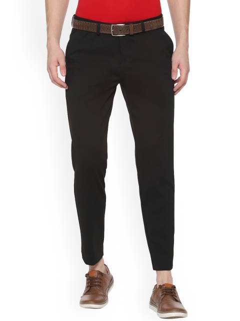 

Allen Solly Men Black Slim Fit Solid Regular Trousers