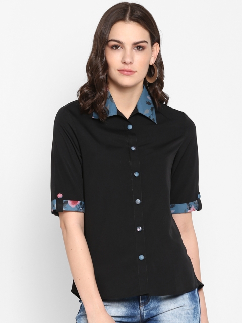 

Lady Stark Women Black Printed Shirt Style Top