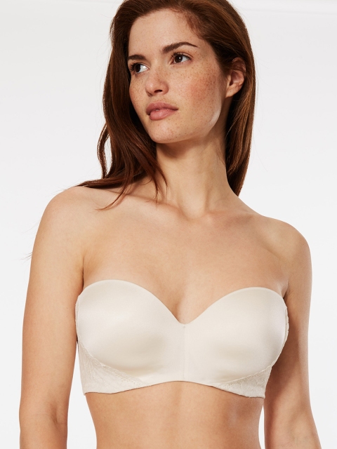 

Marks & Spencer Off-White Self Design Underwired Lightly Padded Everyday Bra