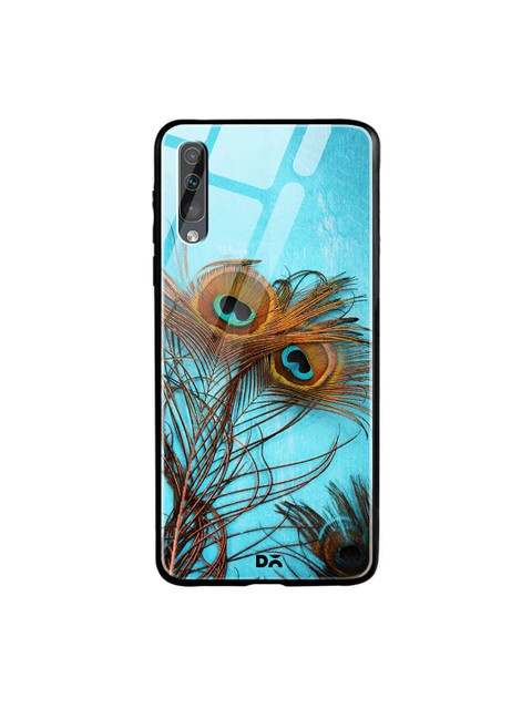 

DailyObjects Blue & Brown Samsung Galaxy A70 Glass Case Cover