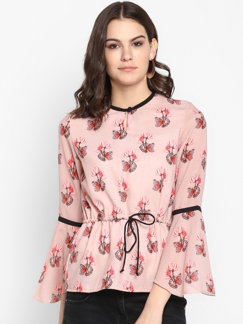 

Lady Stark Women Pink Printed Cinched Waist Top