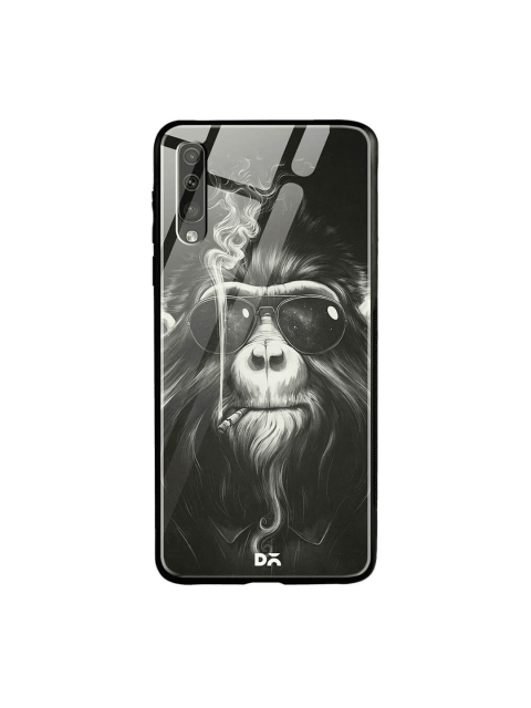 

DailyObjects Black Samsung Galaxy A70 Glass Case Cover