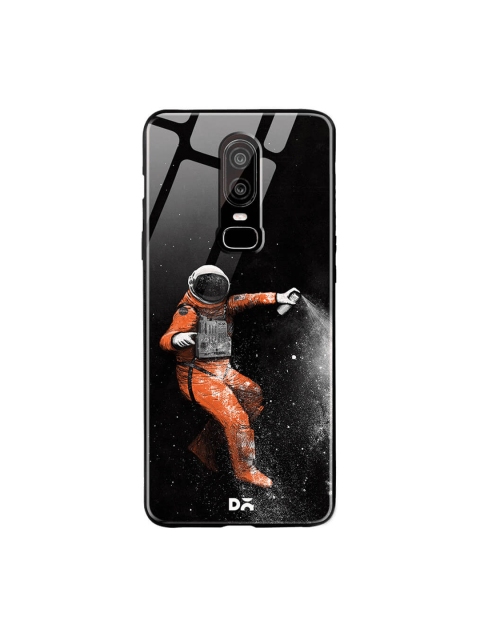 

DailyObjects Black OnePlus 6 Printed Glass Case Cover