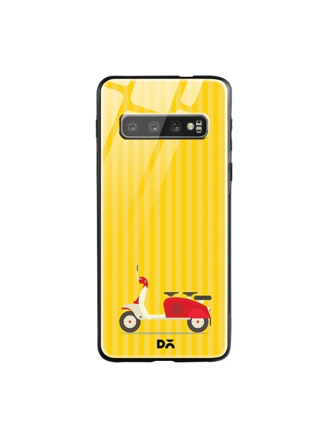 

DailyObjects Yellow Samsung Galaxy S10 Printed Glass Case Cover