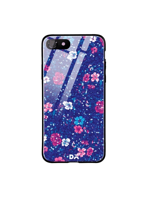 

DailyObjects Blue & Pink iPhone 7 Printed Glass Case Cover