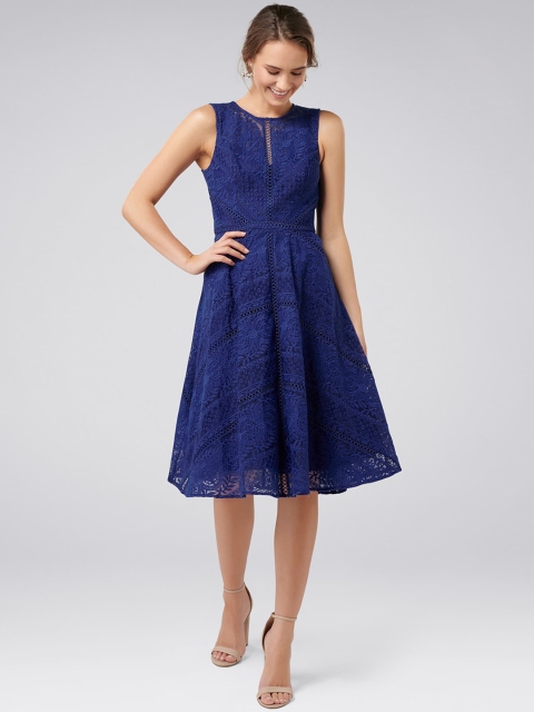 

Forever New Women Blue Fit and Flare Dress