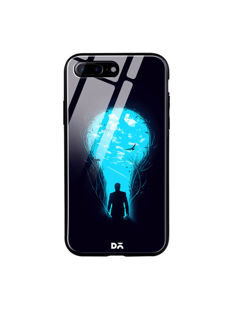 

DailyObjects Black & Blue iPhone 7 Plus Glass Case Cover