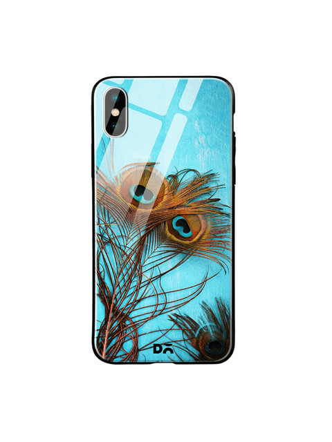 

DailyObjects Blue & Brown iPhone X Printed Glass Case Cover