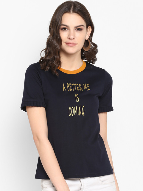 

Lady Stark Women Navy Blue Printed Top