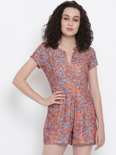 

Oxolloxo Women Multicoloured Printed Playsuit, Multi