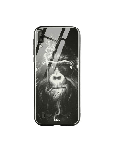 

DailyObjects Black Samsung Galaxy M10 Glass Case Cover