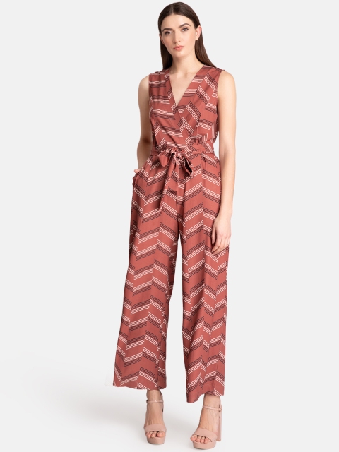 

Kazo Woman Rust & Black Printed Basic Jumpsuit