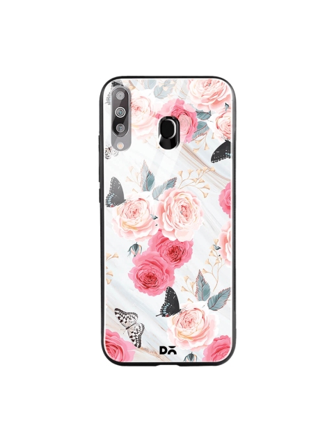 

DailyObjects Grey & Pink Samsung Galaxy M30 Glass Case Cover