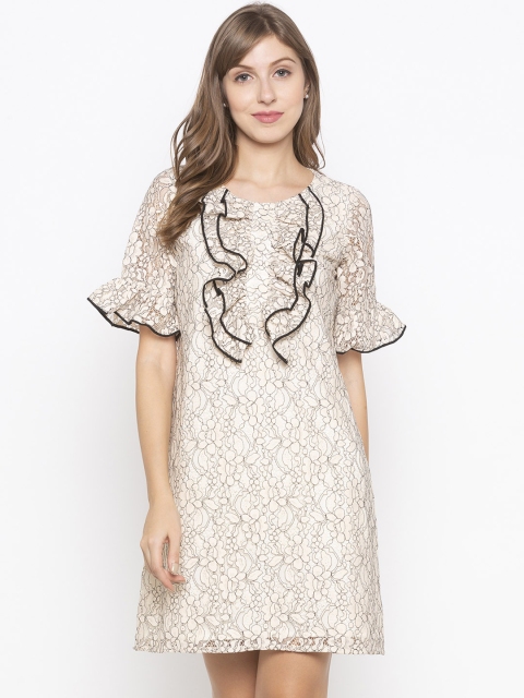 

Iti Women Cream-Coloured A-Line Dress