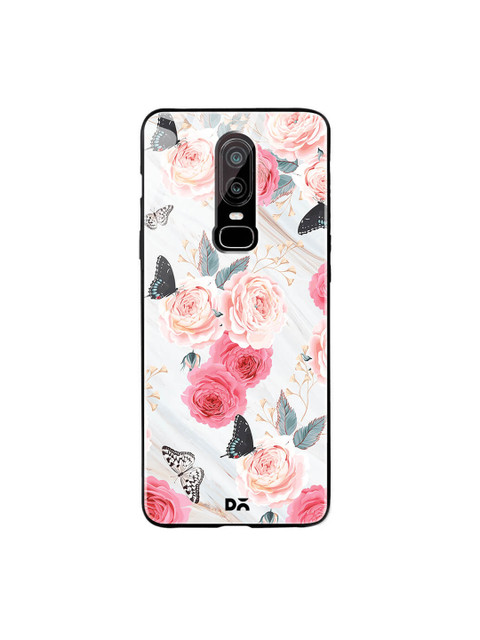 

DailyObjects Grey & Pink OnePlus 6 Glass Case Cover