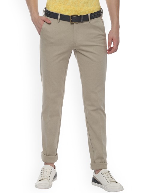 

Allen Solly Men Beige Slim Fit Solid Regular Trousers