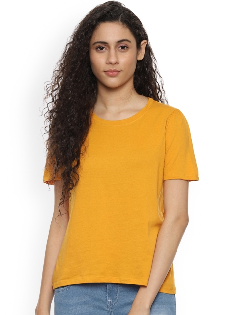 

People Women Yellow Solid Top