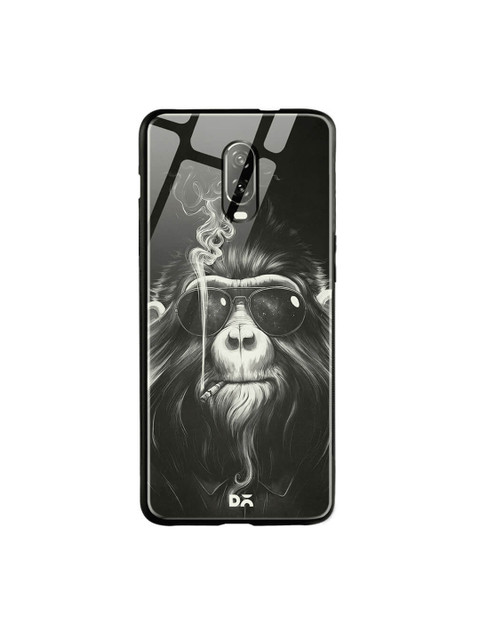

DailyObjects Black OnePlus 6T Glass Case Cover