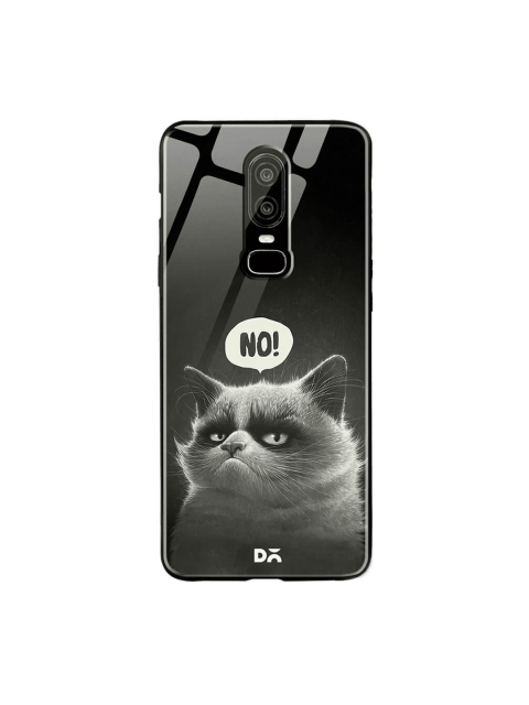 

DailyObjects Black OnePlus 6 Glass Case Cover