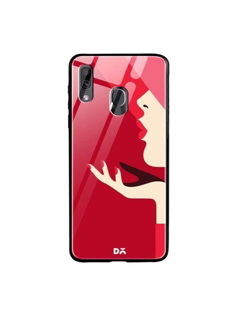 

DailyObjects Red Samsung Galaxy A30 Printed Glass Case Cover