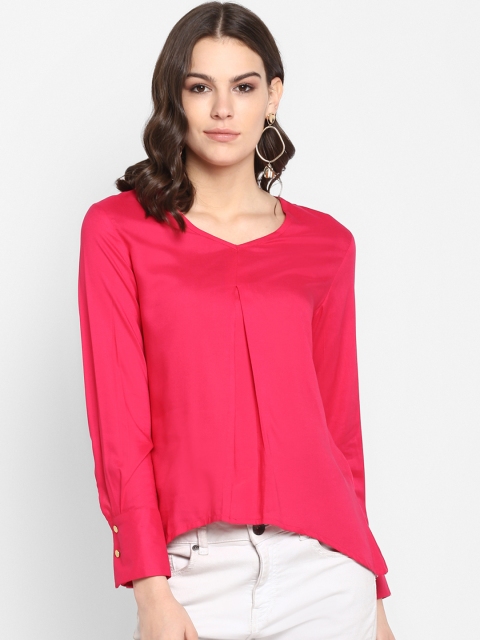 

Lady Stark Women Pink Solid High-Low Top