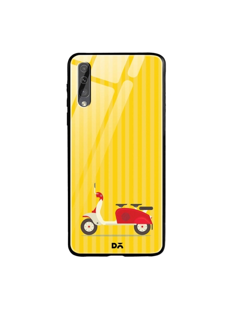 

DailyObjects Yellow Samsung Galaxy A70 Glass Case Cover