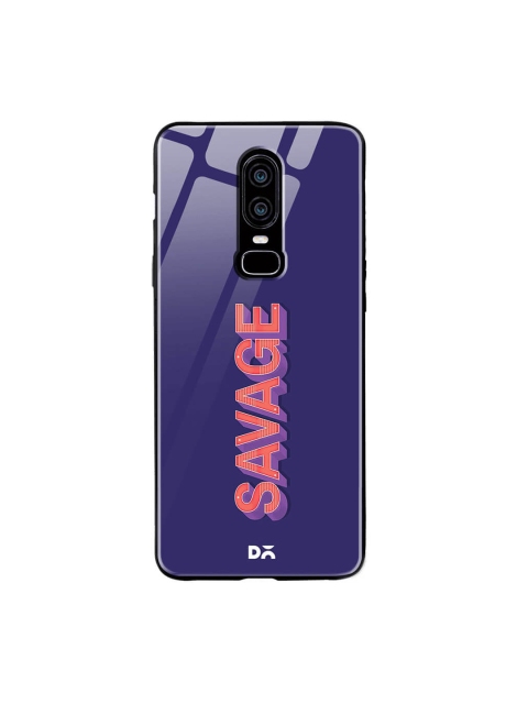 

DailyObjects Purple OnePlus 6 Printed Glass Case Cover