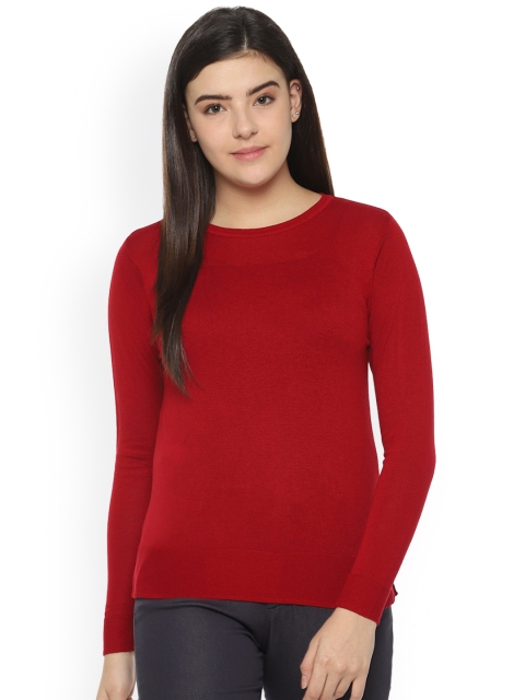 

Van Heusen Woman Women Red Self Design Top