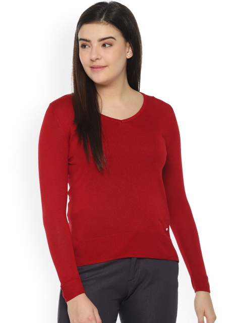 

Allen Solly Woman Women Red Self Design Top