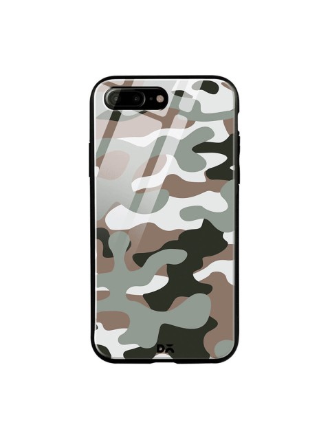 

DailyObjects Multicoloured iPhone 7 Plus Camouflage Glass Case Cover, Multi