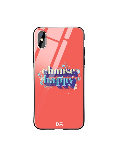 

DailyObjects Peach-Coloured iPhone XS Printed Glass Case Cover