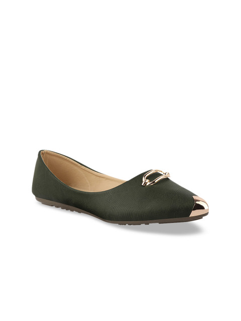 

Shoetopia Women Green Solid Ballerinas