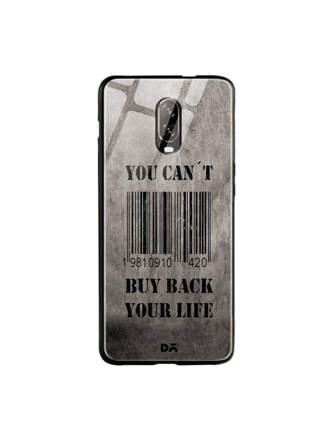

DailyObjects Black & Grey OnePlus 6T Glass Case Cover