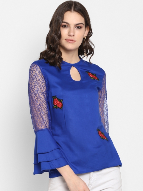 

Lady Stark Women Blue Self Design A-Line Top