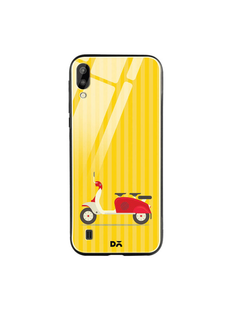 

DailyObjects Yellow Samsung Galaxy M10 Glass Case Cover