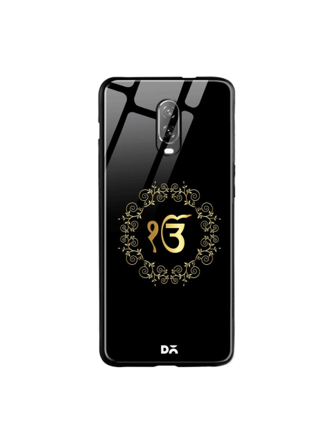 

DailyObjects Black OnePlus 6T Glass Case Cover