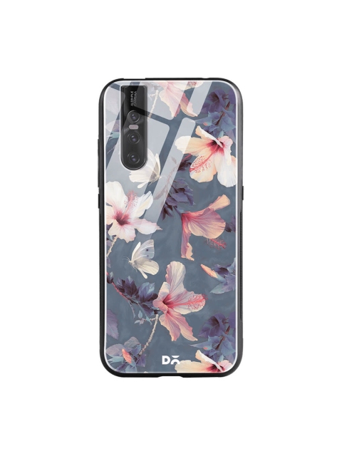 

DailyObjects Grey & Pink Vivo V15 Pro Glass Case Cover