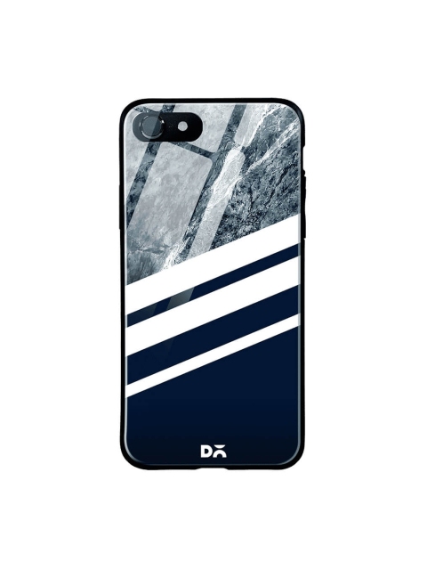 

DailyObjects Blue & White iPhone 7 Glass Case Cover