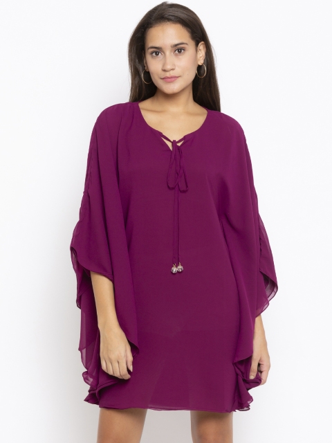 

Iti Women Purple Solid Kaftan Dress