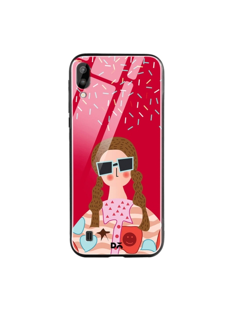 

DailyObjects Multicoloured Samsung Galaxy M10 Glass Case Cover, Multi
