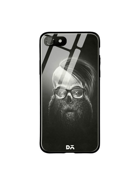 

DailyObjects Black iPhone 7 Glass Case Cover