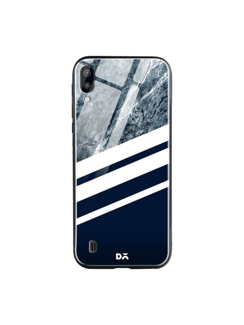 

DailyObjects Blue & White Samsung Galaxy M10 Glass Case Cover